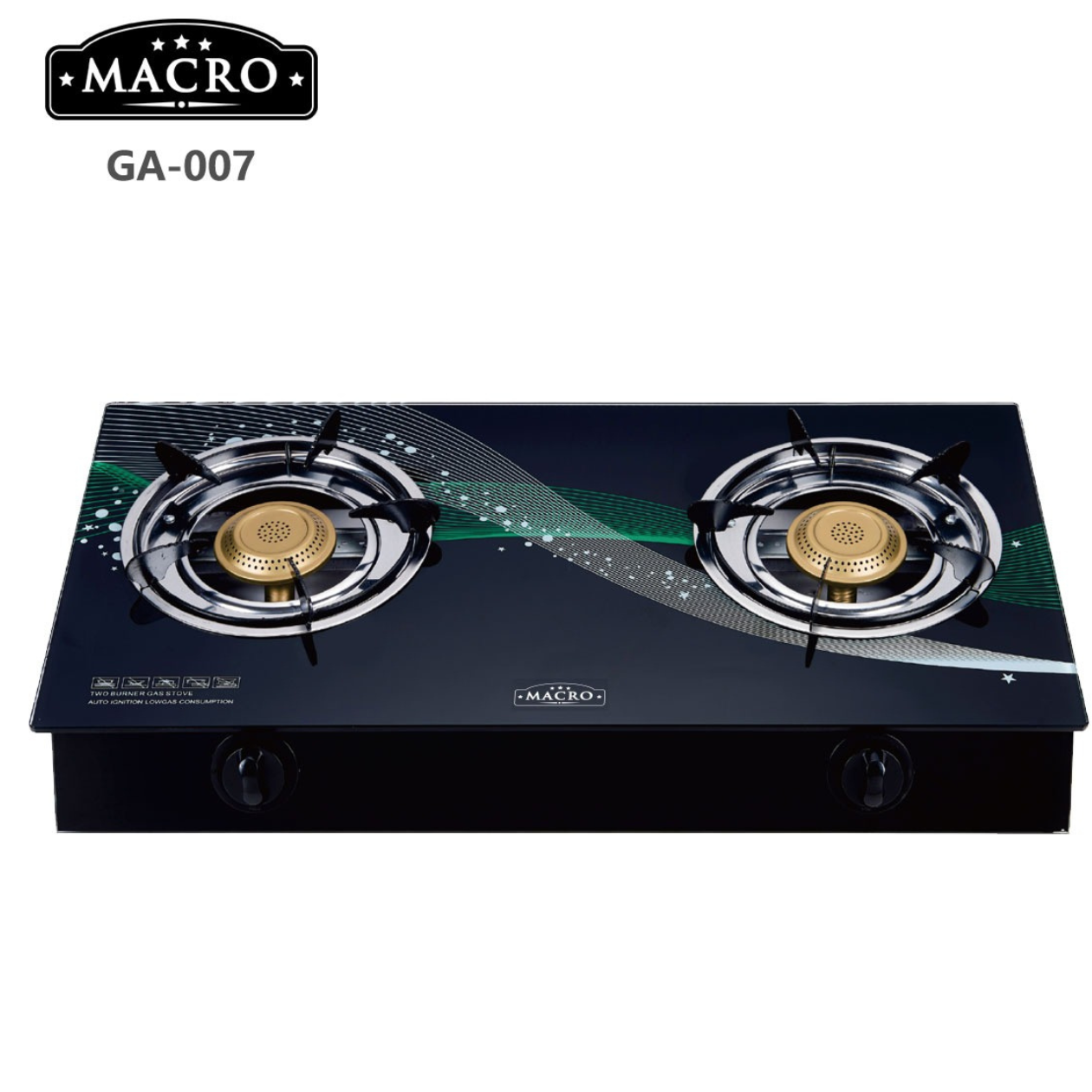 Nunix macro 2 glass burner cooker @2700