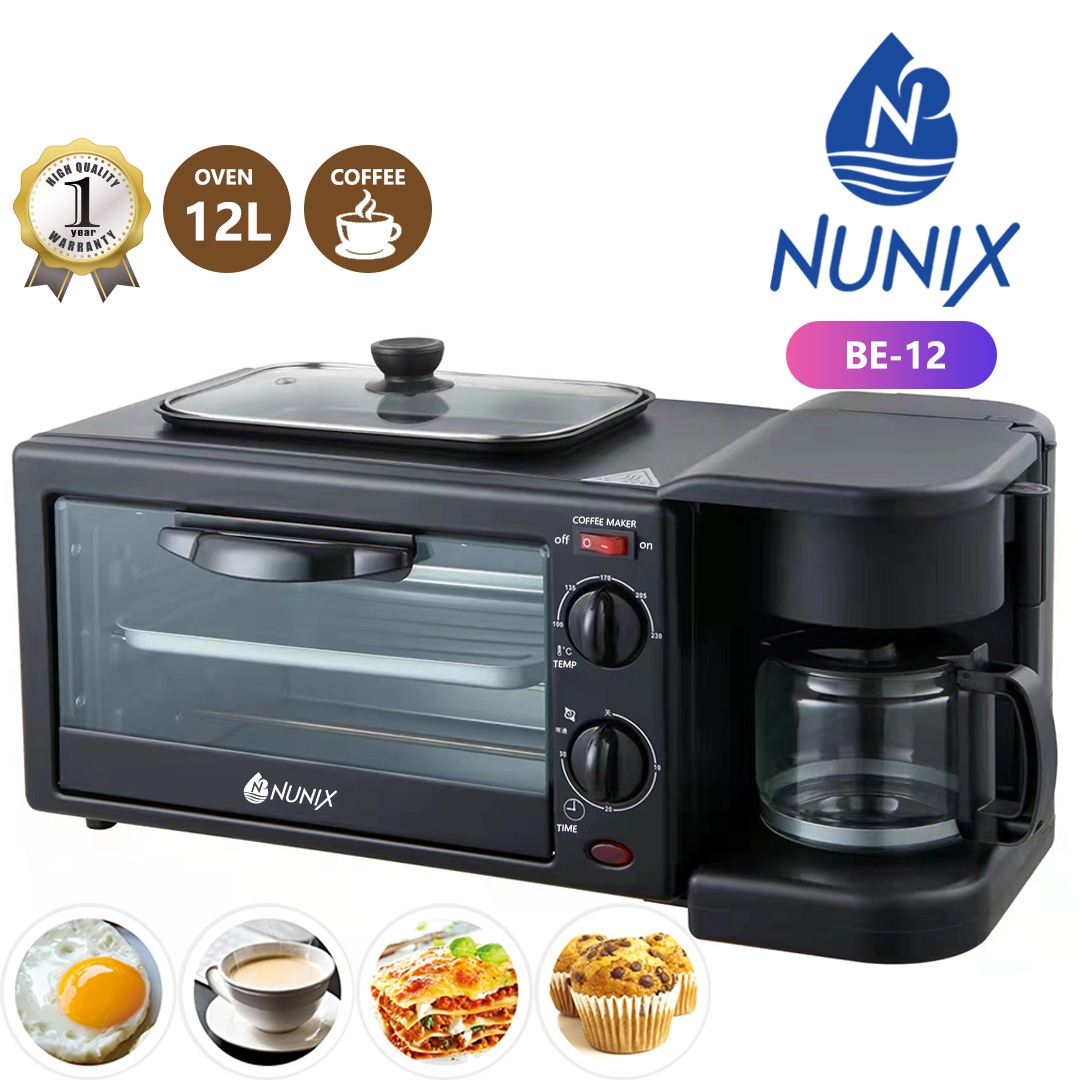 Nunix 3 IN 1 BREAKFAST MAKER; TOASTER,OVEN, COFFEE MAKER - Image 3