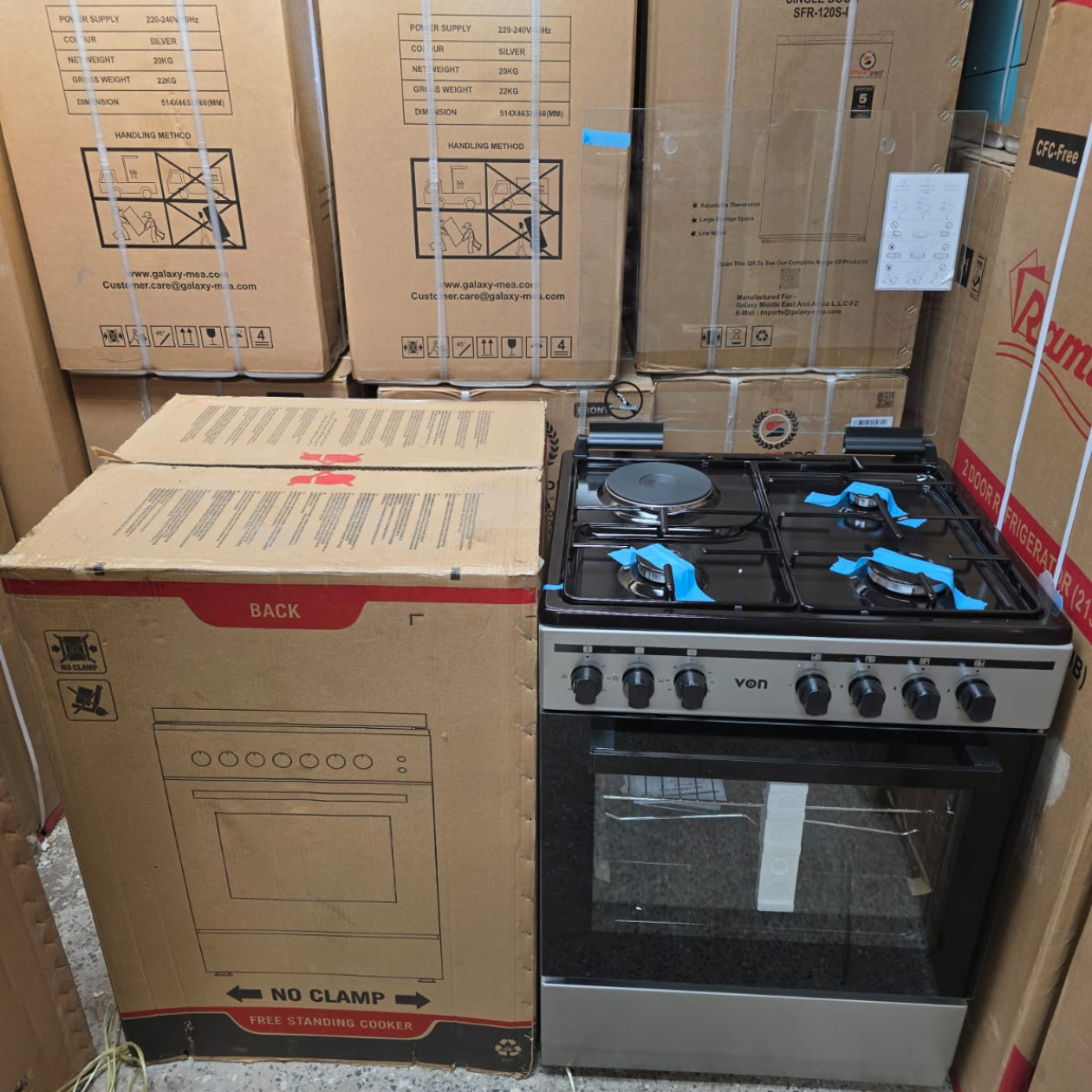 60*60 VON Cooker 3 Gas + 1 Electric  standing cooker - Image 2