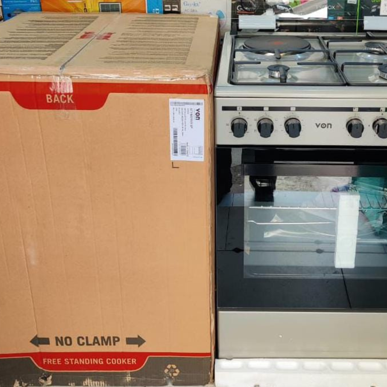 60cmX60cm Von  3 Gas + 1 Electric RAPID plate, Jet Valve burner with Flame Failure.