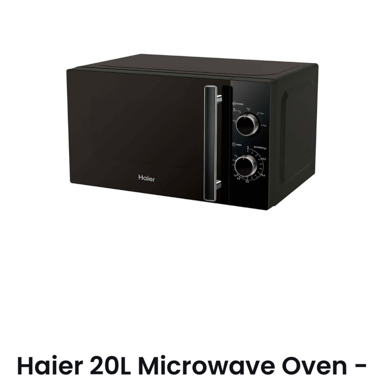 20 litres Haier manual microwave oven - Image 2