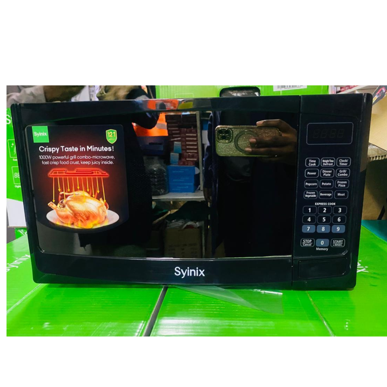 Syinix digital microwave with grill