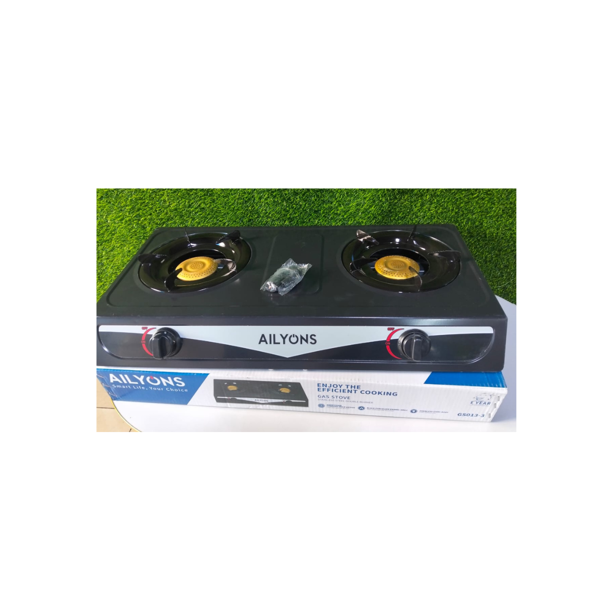 Ailyons metallic 2 burner stainless  cooker - Image 2