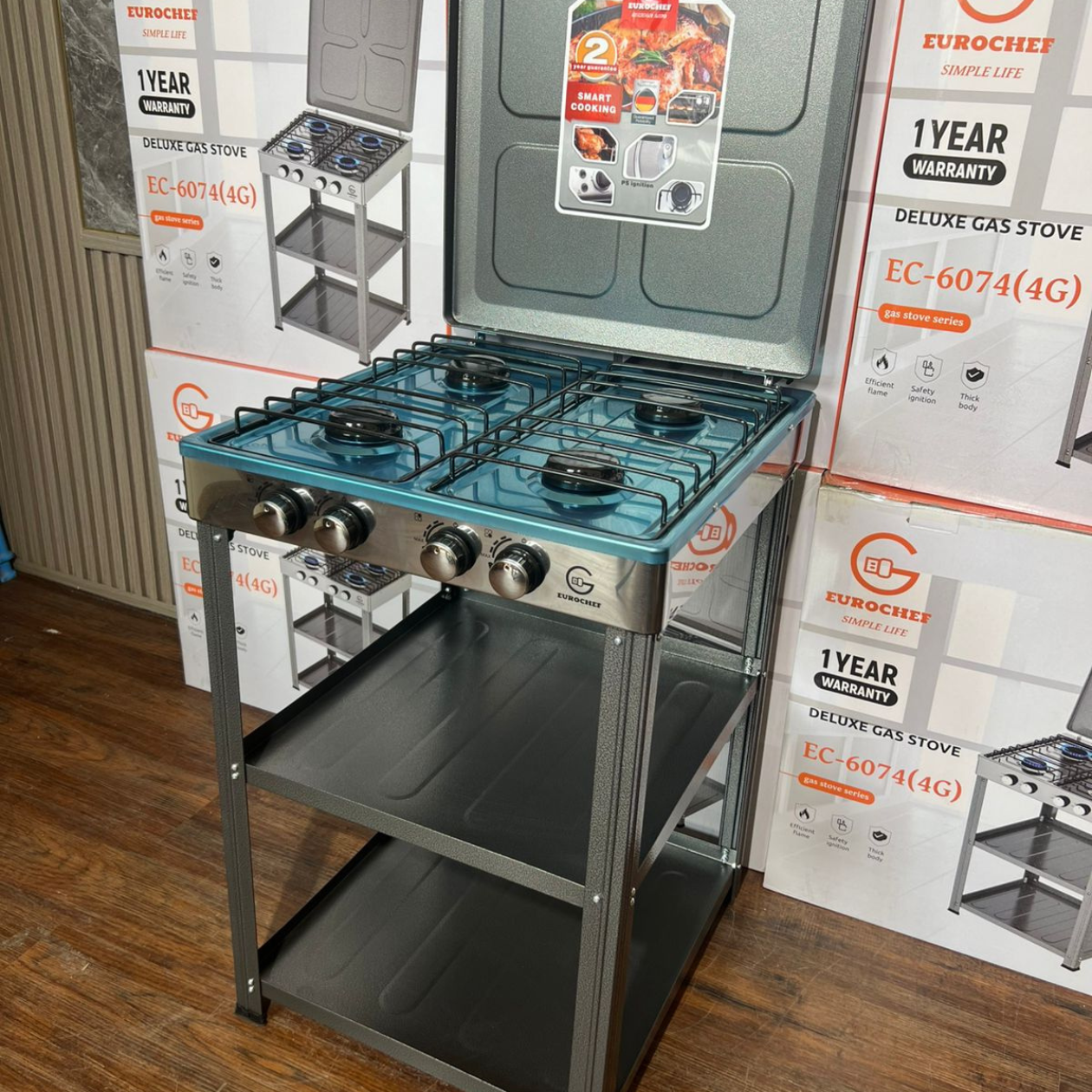 Eurochef full gas  standing cooker with shelves - Image 2