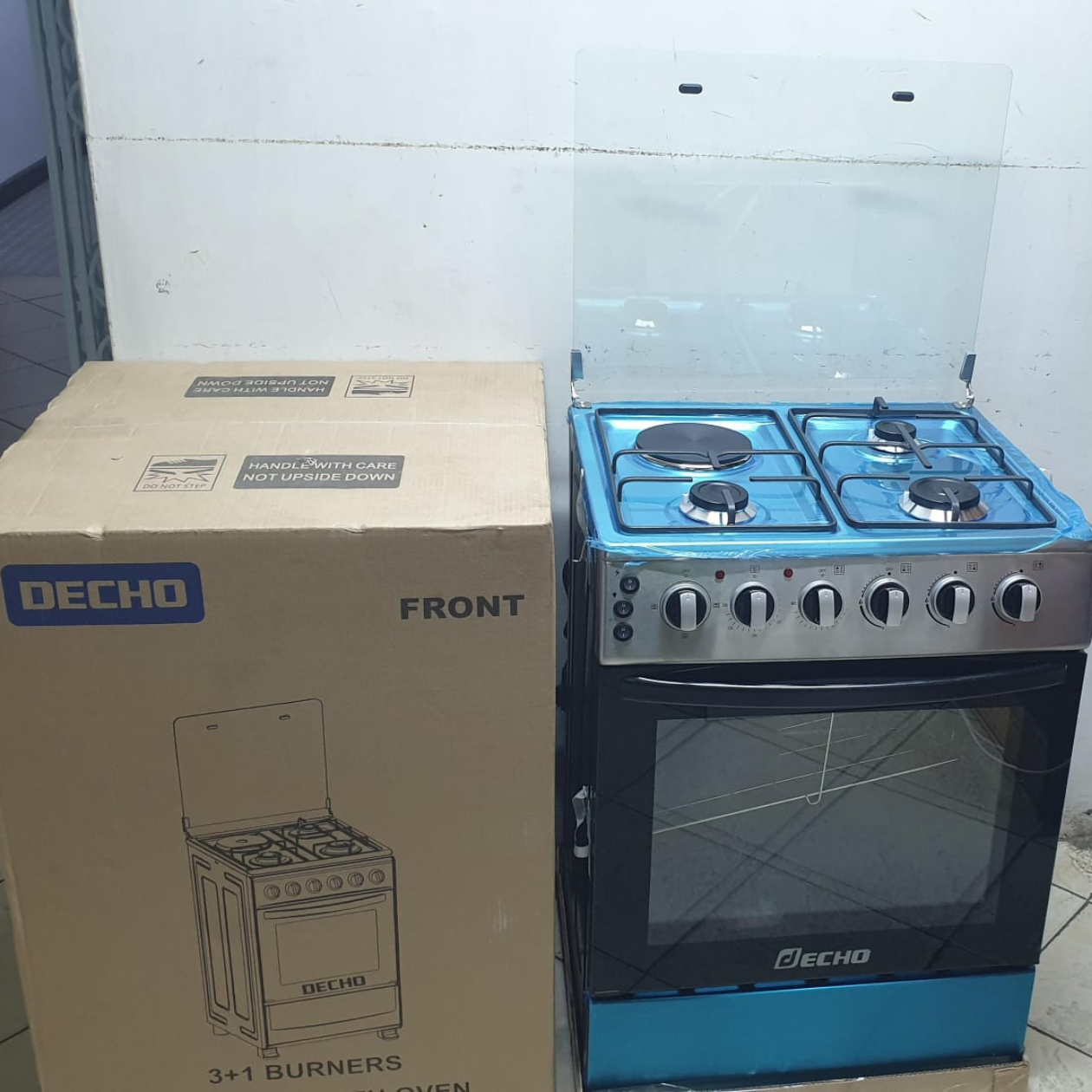 60*60 decho 3+1 standing cooker with electric oven - Image 3