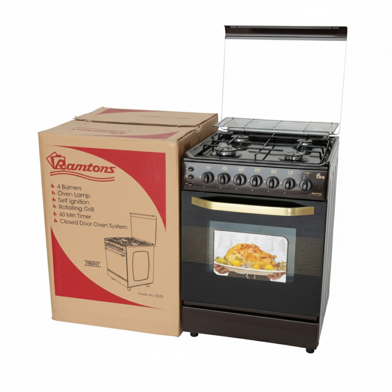 55*60 Ramtons full gas standing cooker gas cooktop and gas oven