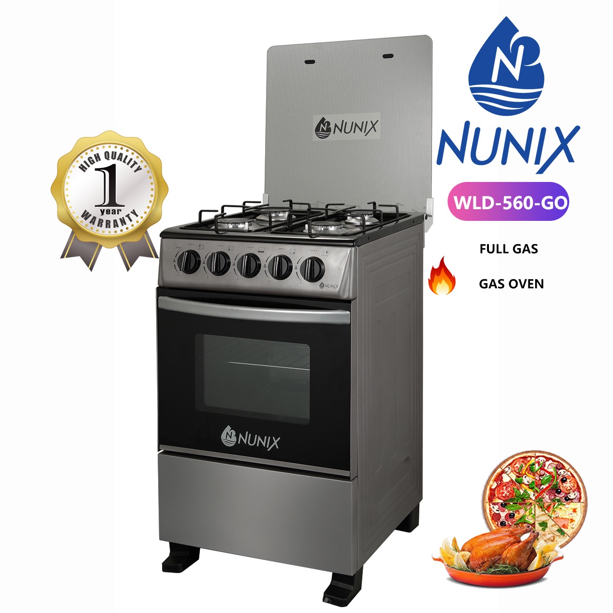 New model 50*55 nunix full gas standing cooker - Image 2