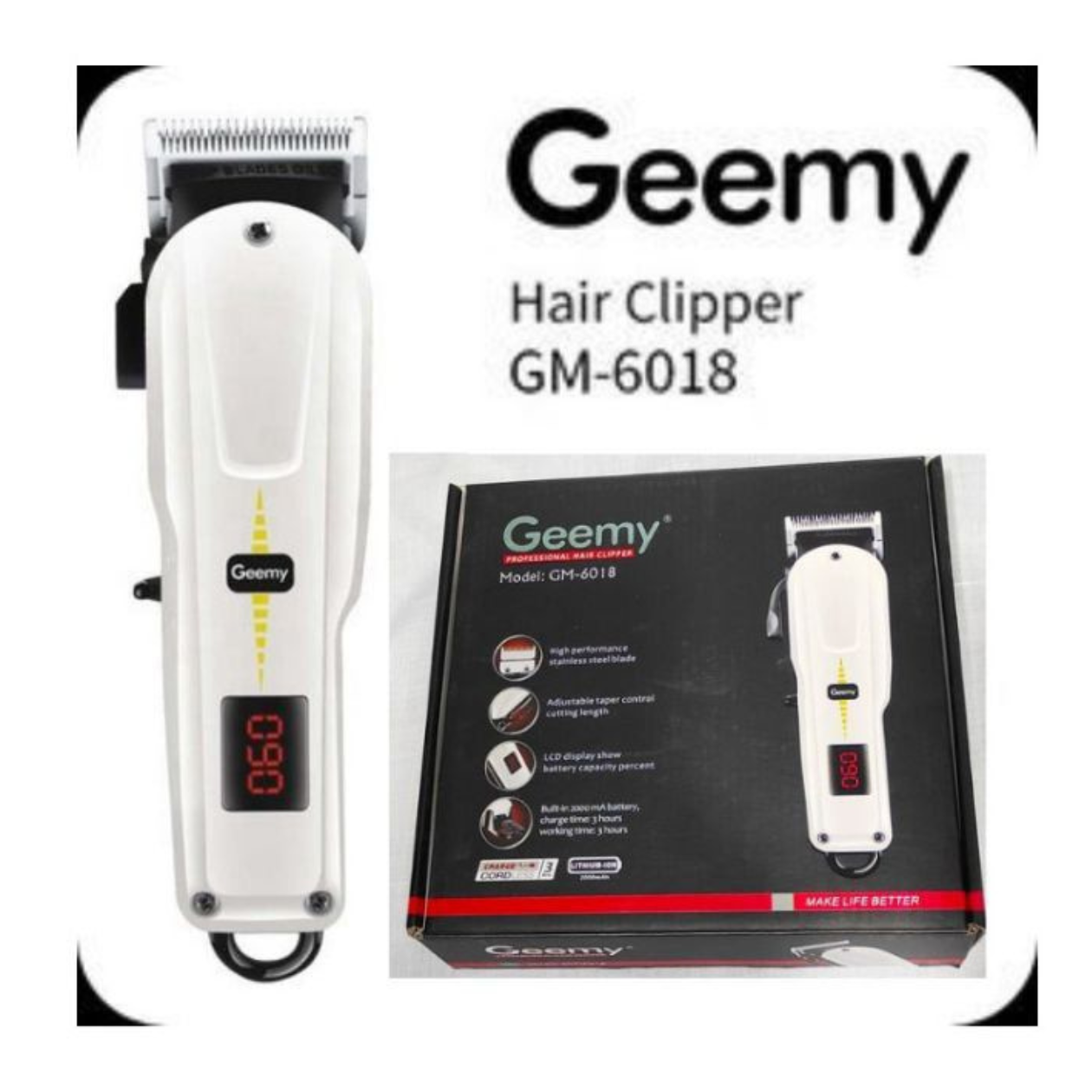 Geemy 6018 cordless hair clippers