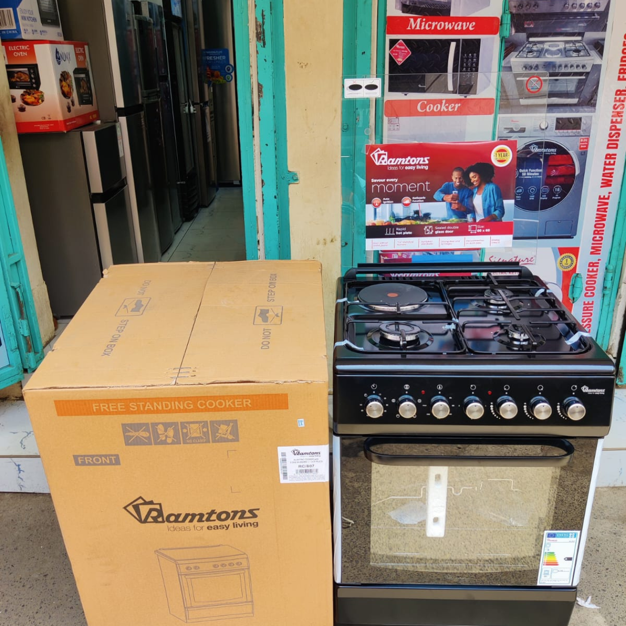 Ramtons Cooker 3G+1E 60X60Cm RC310 (BLACK) - Image 3